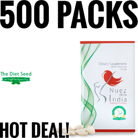The Diet Seed | Nuez de la India - 500 Packs - 12 Seeds in each Pack
